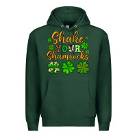 Sports Green St. Patrick's Shake your shamrocks Premium Hoodie - OliviaCreatesArt