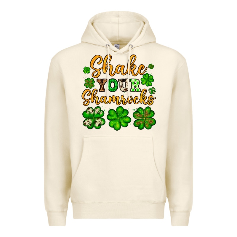 St. Patrick's Shake Your Shamrocks Premium Hoodie by OliviaCreatesArt | Teevron