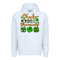 White St. Patrick's Shake your shamrocks Premium Hoodie - OliviaCreatesArt