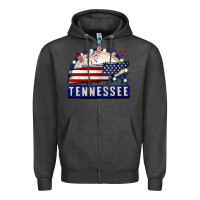 Charcoal Heather tennessee 4th of july Zipper Hoodie - CowGirlArtShop