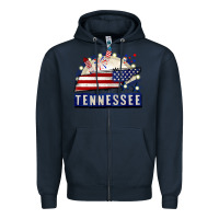 Navy tennessee 4th of july Zipper Hoodie - CowGirlArtShop