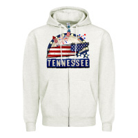 Oatmeal Heather tennessee 4th of july Zipper Hoodie - CowGirlArtShop
