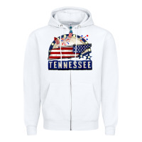 White tennessee 4th of july Zipper Hoodie - CowGirlArtShop