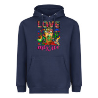 Navy Love Mexico Cold Drink Frappe Heavyweight Hoodie - FaDigitalArtStudio