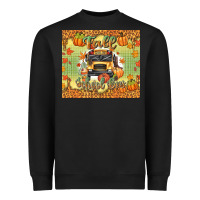 Black fall school bus Heavyweight Sweatshirt - texasbilliewilder