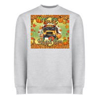 Heather Grey fall school bus Heavyweight Sweatshirt - texasbilliewilder