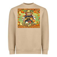 Mushroom fall school bus Heavyweight Sweatshirt - texasbilliewilder