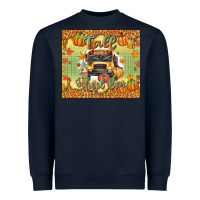 Navy fall school bus Heavyweight Sweatshirt - texasbilliewilder
