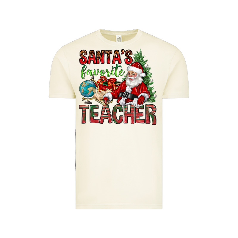 Santa's Favorite Teacher Vintage Tee by BundleAndBundleShop | Teevron