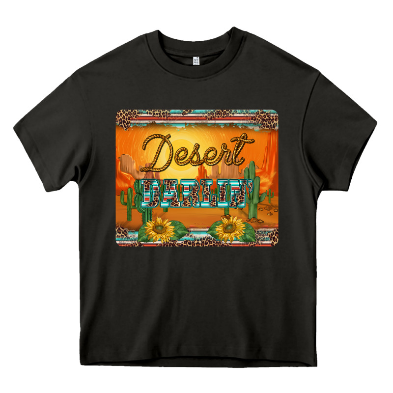 Western Desert Darlin Sunset Serape Leopard Sunflowers Mousepad Heavy Core Tee by BarkalooDesign | Teevron