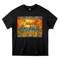 Black western desert darlin sunset serape leopard sunflowers mousepad Heavy Core Tee - BarkalooDesign