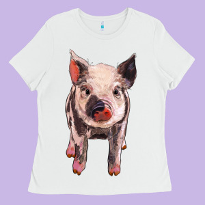 Pig Ladies Tee Designed By Barkaloodesign