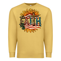Antique Gold Faith USA Premium Sweatshirt - FaDigitalArtStudio