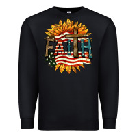 Black Faith USA Premium Sweatshirt - FaDigitalArtStudio