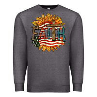 Charcoal Heather Faith USA Premium Sweatshirt - FaDigitalArtStudio