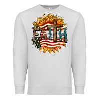 Dove Grey Faith USA Premium Sweatshirt - FaDigitalArtStudio