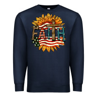 Navy Faith USA Premium Sweatshirt - FaDigitalArtStudio
