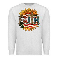 Oatmeal Heather Faith USA Premium Sweatshirt - FaDigitalArtStudio