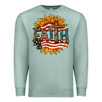 Seafoam Faith USA Premium Sweatshirt - FaDigitalArtStudio