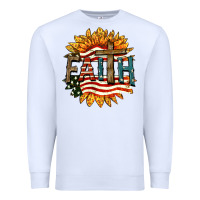 White Faith USA Premium Sweatshirt - FaDigitalArtStudio