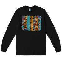 Black Aztec Leopard Glitter Brushstrokes Long Sleeve Tee - Bettercallsaul