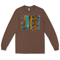 Chestnut Aztec Leopard Glitter Brushstrokes Long Sleeve Tee - Bettercallsaul