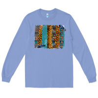 Colony Blue Aztec Leopard Glitter Brushstrokes Long Sleeve Tee - Bettercallsaul