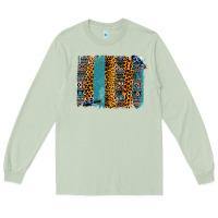 Matcha Aztec Leopard Glitter Brushstrokes Long Sleeve Tee - Bettercallsaul