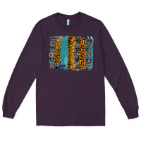 Plum Aztec Leopard Glitter Brushstrokes Long Sleeve Tee - Bettercallsaul