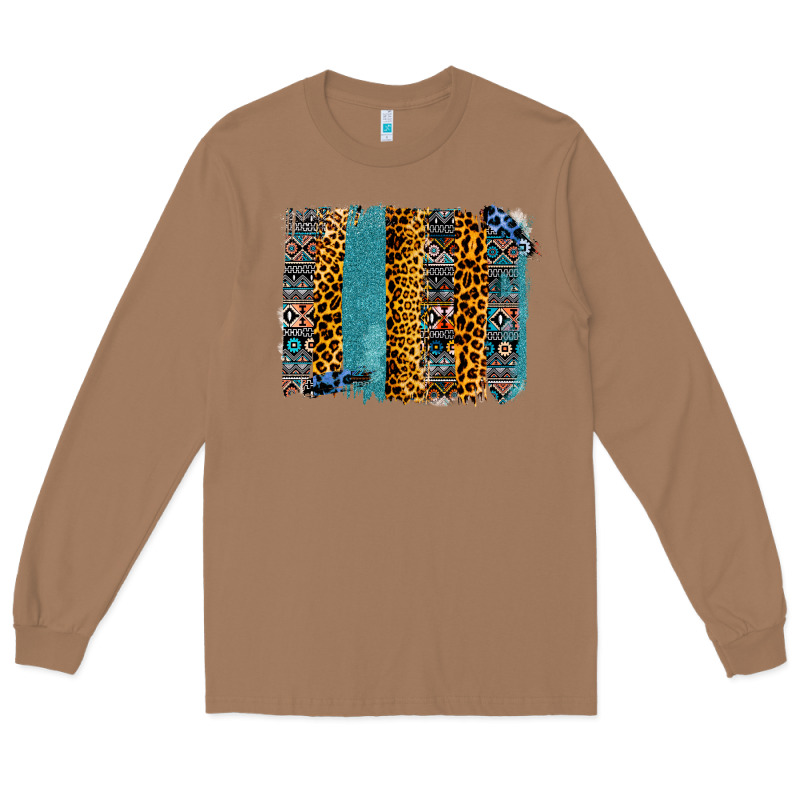 Aztec Leopard Glitter Brushstrokes Long Sleeve Tee by Bettercallsaul | Teevron