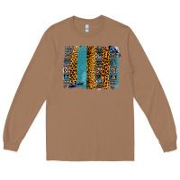 Toasted Coconut Aztec Leopard Glitter Brushstrokes Long Sleeve Tee - Bettercallsaul