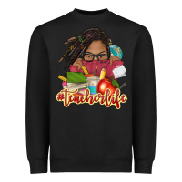Black afro woman teacher life Heavyweight Sweatshirt - NancyCooperArtShop