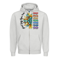 Dove Grey god says you are unique Zipper Hoodie - CowGirlArtShop