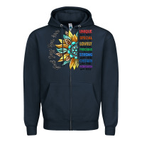 Navy god says you are unique Zipper Hoodie - CowGirlArtShop