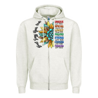 Oatmeal Heather god says you are unique Zipper Hoodie - CowGirlArtShop