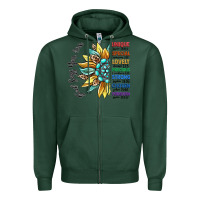 Sports Green god says you are unique Zipper Hoodie - CowGirlArtShop