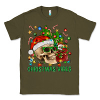 Army Green Christmas Vibes Classic Tee - BundleAndBundleShop