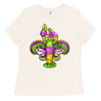 Bone mardi gras crawfish fleur de lis Ladies Tee - Jasminsmagicworld