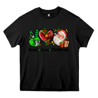 Black peace love  christmas Heavy Core Tee - AdoDesignShop