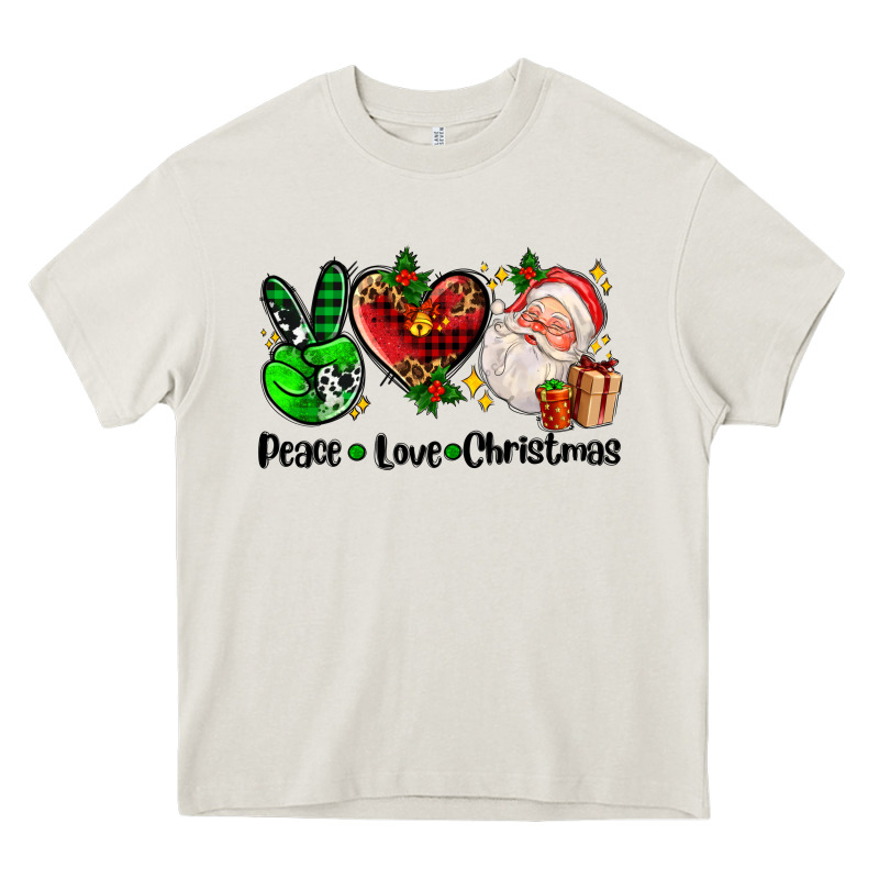 Peace Love  Christmas Heavy Core Tee by AdoDesignShop | Teevron
