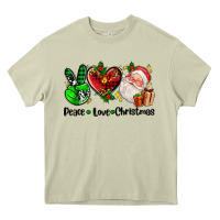 Mossy peace love  christmas Heavy Core Tee - AdoDesignShop