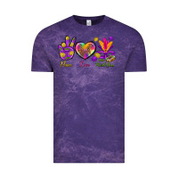 Cloud Purple Peace Love Mardi Gras Vintage Tee - BundleAndBundleShop