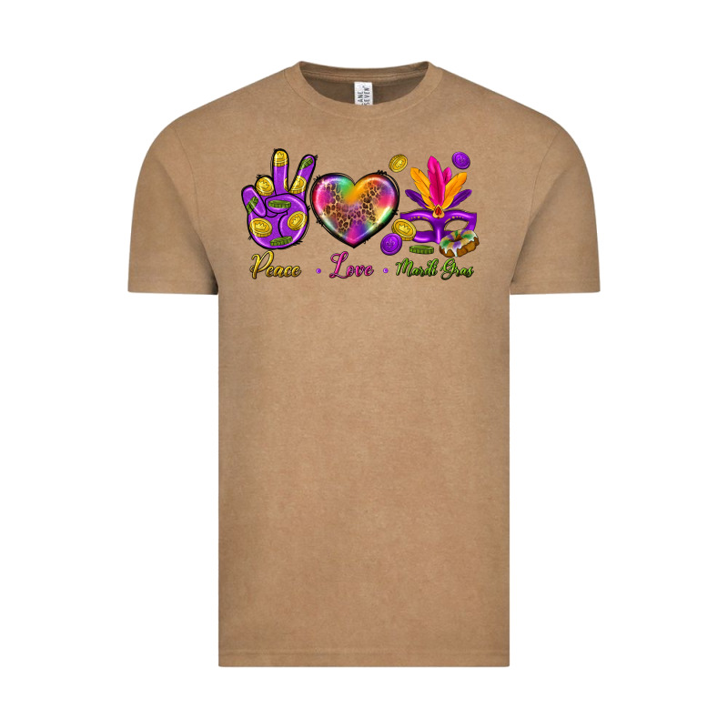 Peace Love Mardi Gras Vintage Tee by BundleAndBundleShop | Teevron