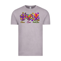 Vintage Zinc Peace Love Mardi Gras Vintage Tee - BundleAndBundleShop