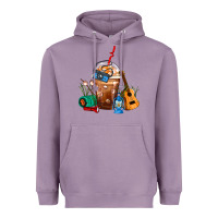 Lavender Camping Frappe Coffee Heavyweight Hoodie - FaDigitalArtStudio