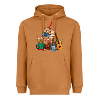 Meerkat Camping Frappe Coffee Heavyweight Hoodie - FaDigitalArtStudio