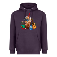Plum Camping Frappe Coffee Heavyweight Hoodie - FaDigitalArtStudio