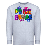 Heather Grey Pride bride Premium Sweatshirt - FaDigitalArtStudio