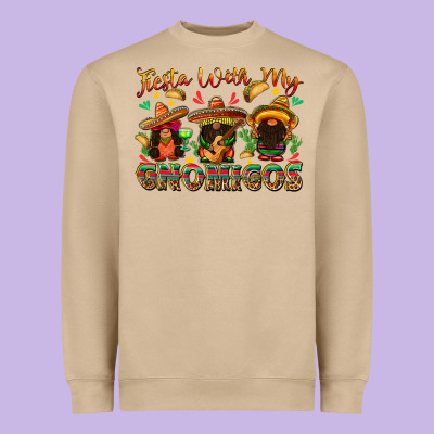 Fiesta With My Gnomigos Heavyweight Sweatshirt Designed By Texasbilliewilder