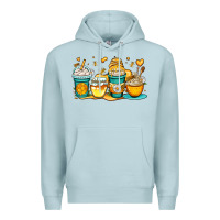 Blue Mist honey bee coffee cups Premium Hoodie - OliviaCreatesArt